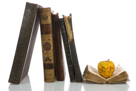 Book and apple. White background
の写真素材