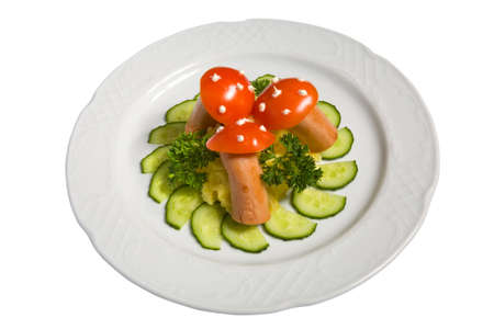 Baby menu of the restaurant isolated on white backgroundの写真素材