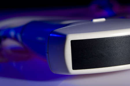 Ultrasound devices on a black background color illumination