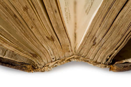 Old book on white background. Publishing 19 ages の写真素材