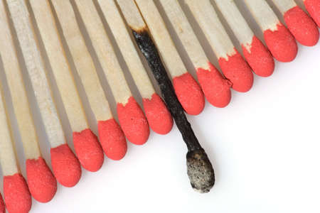  Set of red matches close up on white background
の写真素材