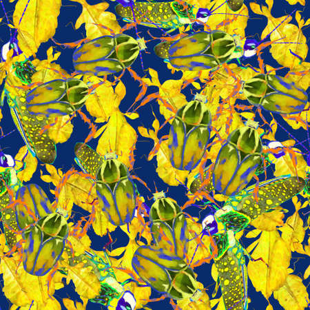 Colorful Butterly Repeating Pattern with Orange, Blue, and Pink Butterfliesの写真素材