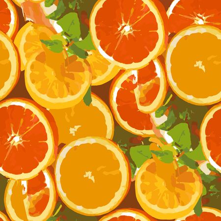 Vector orange pattern. A seamless background of orangesのイラスト素材