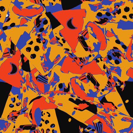 Crossing Brush Strokes for Print. Animal fur texture background. Modern graphics.のイラスト素材
