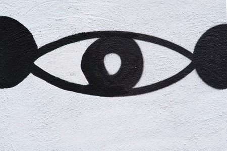 Fragment of graffiti drawings. Colored background texture in warm colors