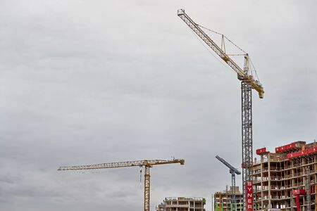 Montreal, Quebec, Canada September 29, 2018: Monreale built and developed city. High-rise, lifting,...