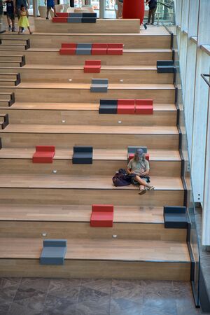Ottawa, Ontario, Canada September 18, 2018: View of the National Arts Centre NAC , a performing arts venue located between Elgin Street and the Rideau Canal in downtown Ottawa, Travel to Canada.のeditorial素材