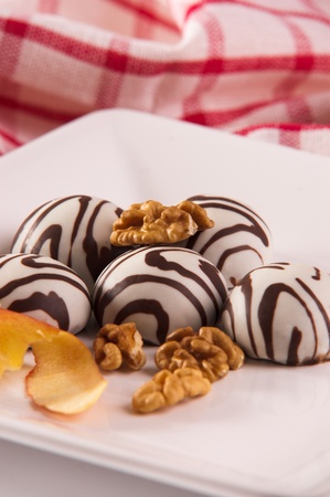 Biscuits with decoration on the tableの写真素材