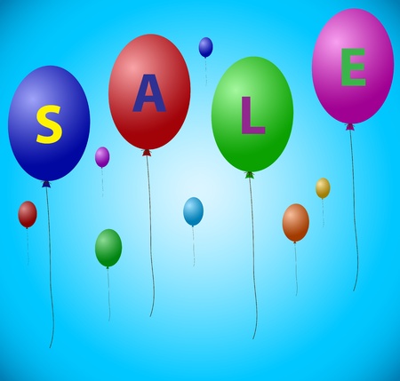 Vector illustration of sale baloonsの写真素材