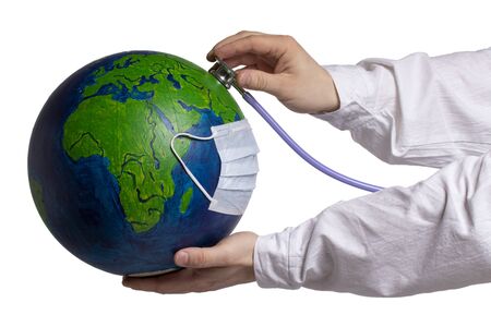 Concept of global problems of planet earth. Diseases, viruses, infections, epidemics. Air pollution...