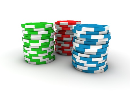 Gambling chips の写真素材