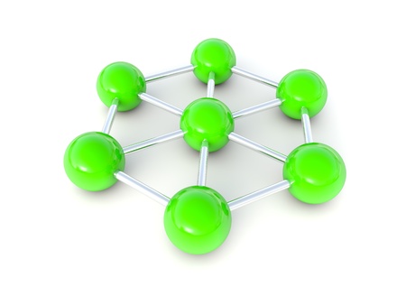 isolated molecule 3d render illustrationの写真素材