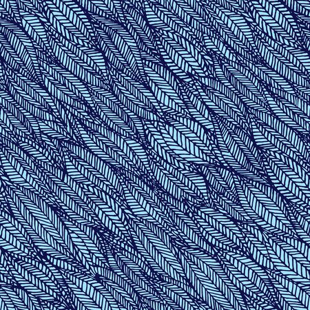 Abstract Seamless Pattern in blue colors. Vector wrapping backdrop of waves for packaging design.のイラスト素材