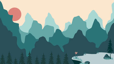 Mountain Wallpaperのイラスト素材