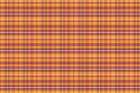Vector background - fabric plaid in orange tones