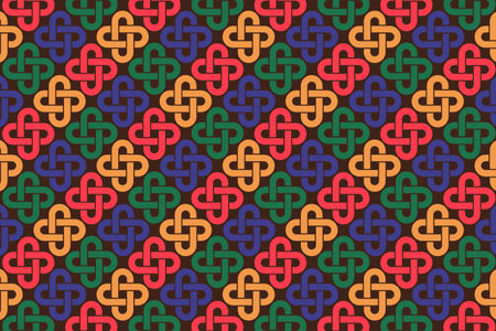 Vector background - geometric celtic multicolored pattern on a neutral backgroundのイラスト素材