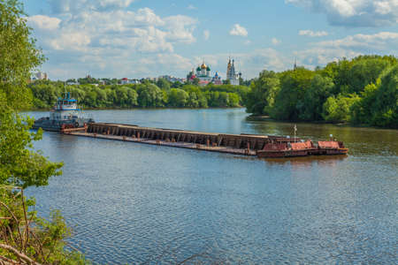 Scenic view of the city of Kolomna and the Oka River, Moscow region, Russia.の写真素材