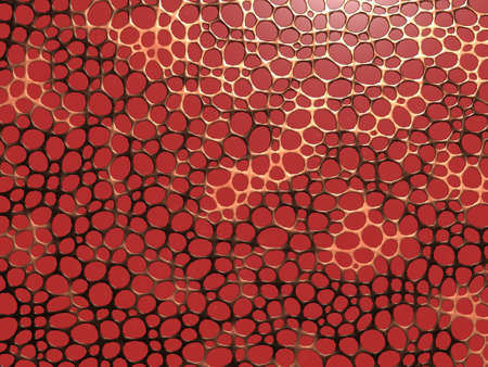 Abstract background in the form of a gilded lattice on a red background