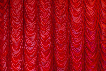 Background image - vintage red curtain with pleats