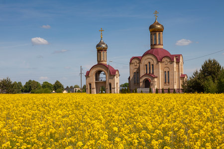 Church of the Holy New Martyrs and Confessors of the Belarusian Land in the city of Skidel.の写真素材