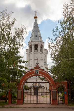 Epiphany Church in the city of Venev, Tula region, Russia.の写真素材