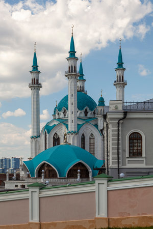 Kul Sharif Mosque in the center of Kazan, Russia.の写真素材