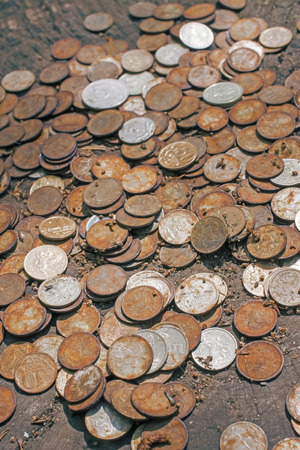 bad rusty money, inflation conceptの写真素材
