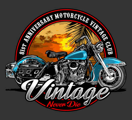 classic motorcyclesのイラスト素材