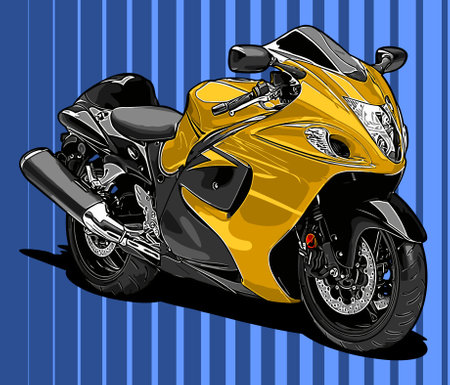motorbike vector template on gray backgroundのイラスト素材