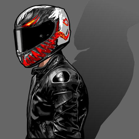 rider side view vector template