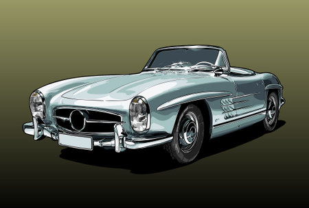 retro car vector template