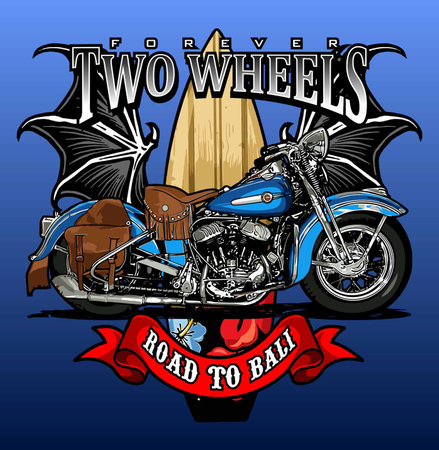 Motorcycle t-shirt design. Motorcycle tee graphic design.のイラスト素材