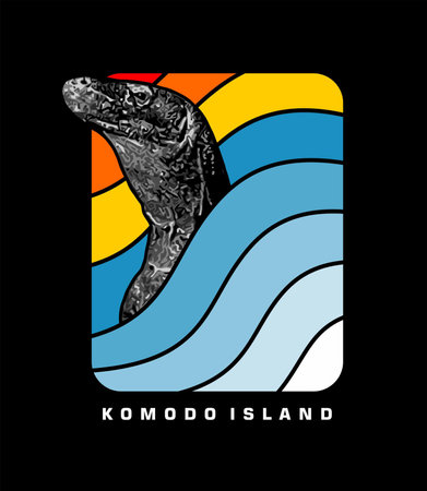 labuan bajo island indonesiaのイラスト素材