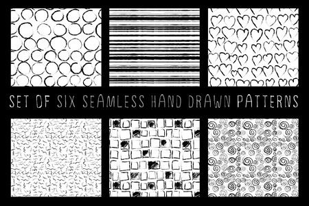 hand drawn  patternのイラスト素材