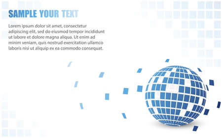 Sphere, 3d bright abstract background.のイラスト素材