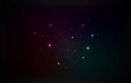 heart low-poly shiningのイラスト素材