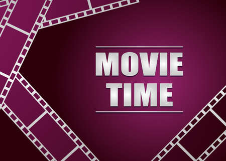 movie strip on pink background vector backgroundのイラスト素材