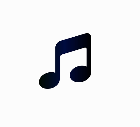 Pictogram blue gradient music sign, note isolatedのイラスト素材