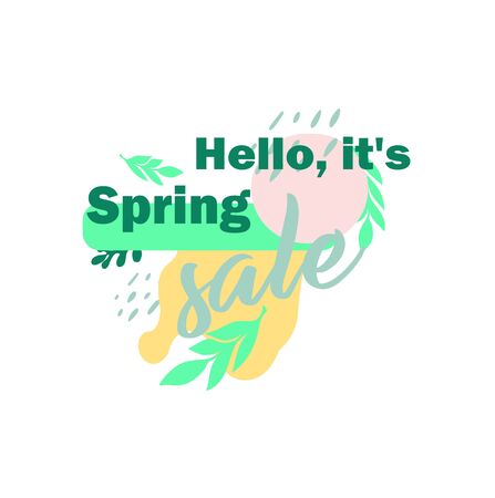 Trend icon for discounts and sales. Vector template for online store - spring mega saleのイラスト素材