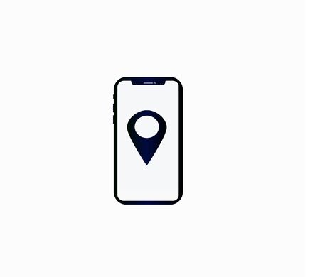 Web icon touchscreen and geolocation symbol, locationのイラスト素材