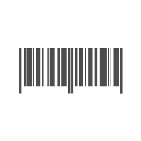 Vector flat design icon barcode icon closeup isolated iconのイラスト素材