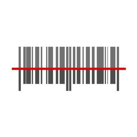 Barcode Icon Vector Flat Design Icon Reading Information - Close-up Isolatedのイラスト素材