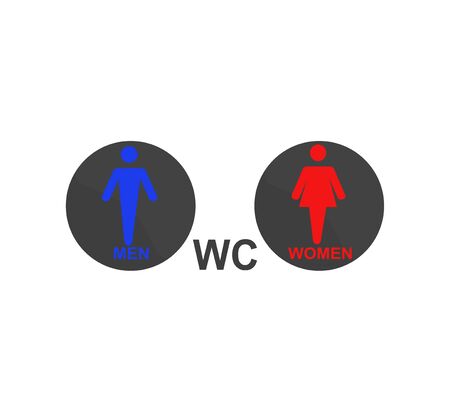 Public places vector icon - male toilet and female toilet vector symbol.のイラスト素材