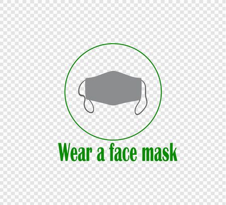 Coronavirus Prevention - Wear a medical mask on your faceのイラスト素材