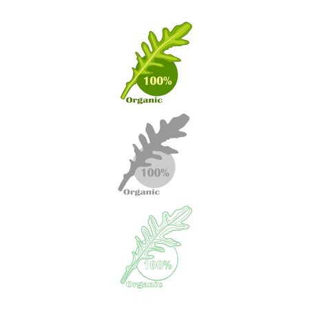 Organic natural food, product flat designのイラスト素材