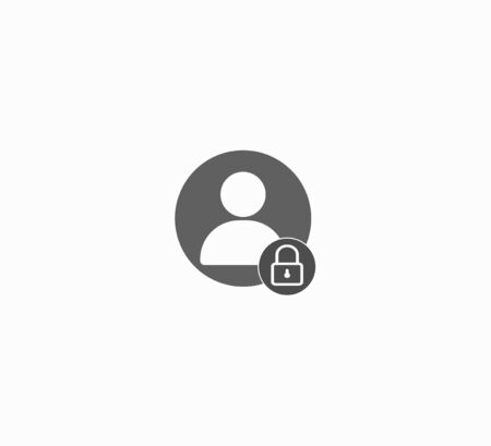 New user and door lock icon - data protection and securityのイラスト素材