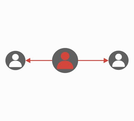 People connecting iconのイラスト素材