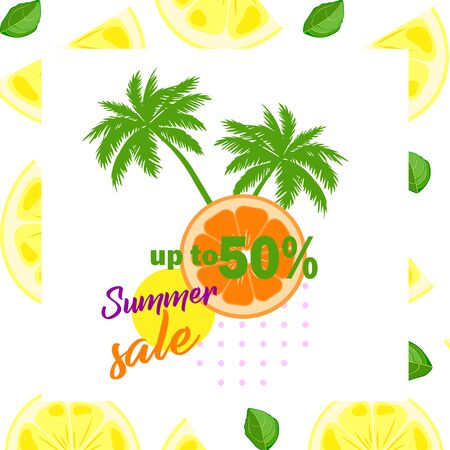 Shopping day - seasonal summer discounts and sales, stylish  template vector. Vector illustration.のイラスト素材