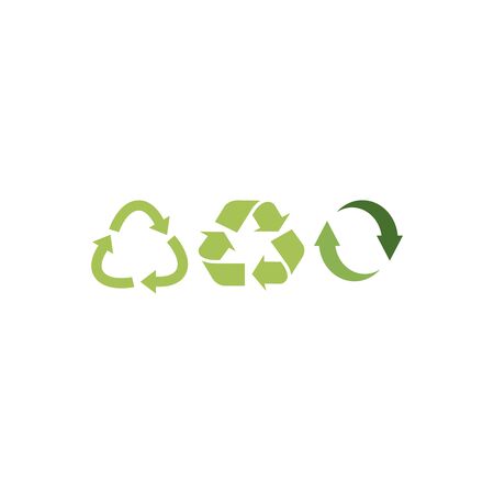 Recycle icon vector sign isolated for graphic and web design. Recycle Recycling symbol template. ector Icon on a white background.のイラスト素材