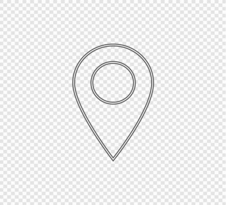 Map pointer icon. Vector illustration on an isolated backgroundのイラスト素材